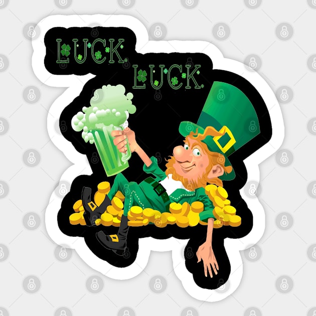 luck st patricks day , funny gift for patricks day Sticker by Aymoon05